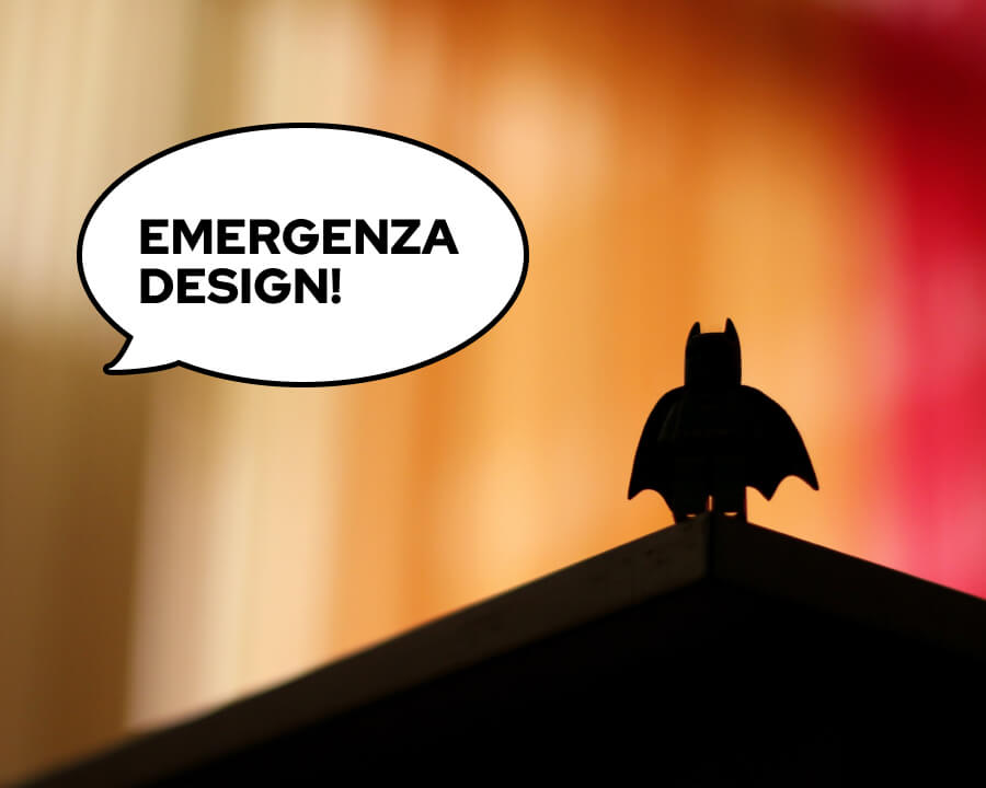 cover image con batman ed emergenza design