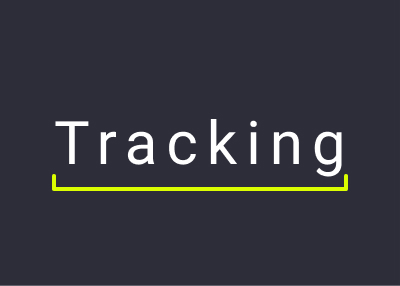 esempio di tracking su fondo scuro